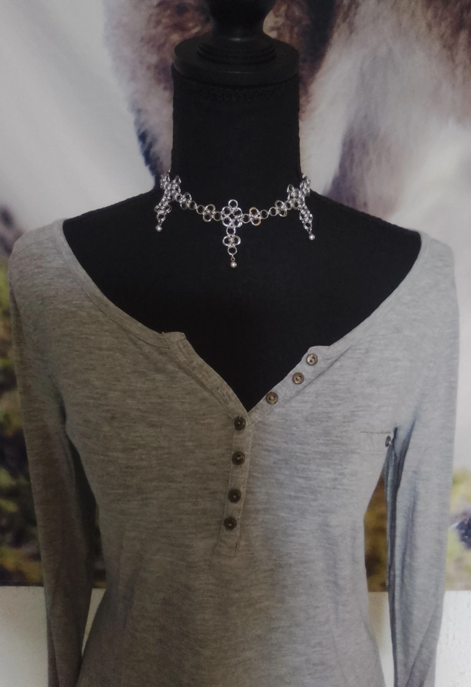 Collar choker de escote malla japonesa Estilo gótico – photo 2